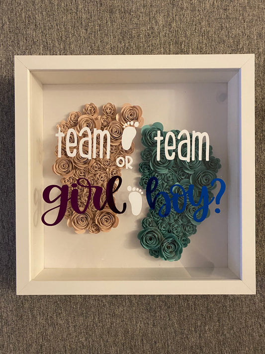 Gender Reveal Shadow Box